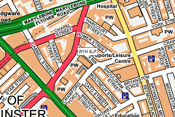 W1H 4LP map - OS OpenMap – Local (Ordnance Survey)