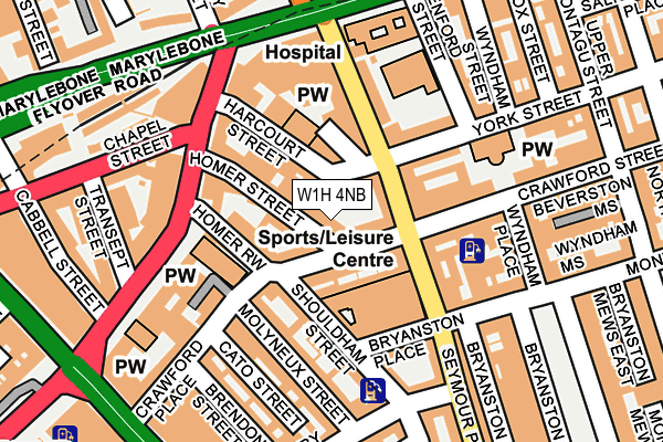 W1H 4NB map - OS OpenMap – Local (Ordnance Survey)