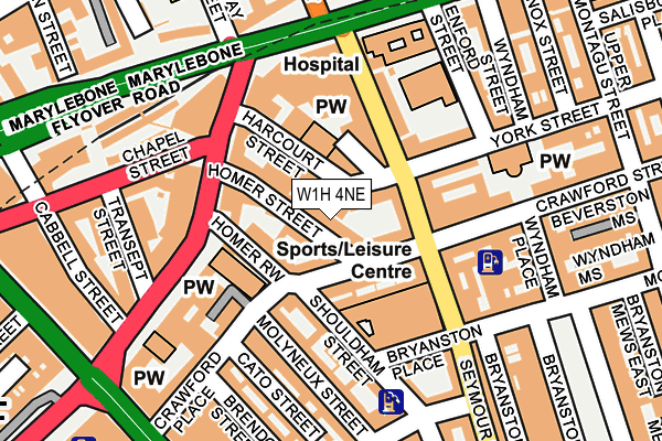 W1H 4NE map - OS OpenMap – Local (Ordnance Survey)