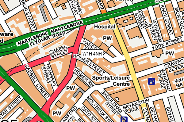 W1H 4NH map - OS OpenMap – Local (Ordnance Survey)