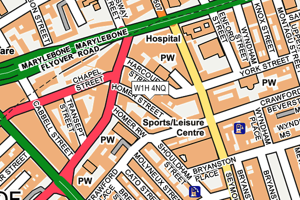 W1H 4NQ map - OS OpenMap – Local (Ordnance Survey)