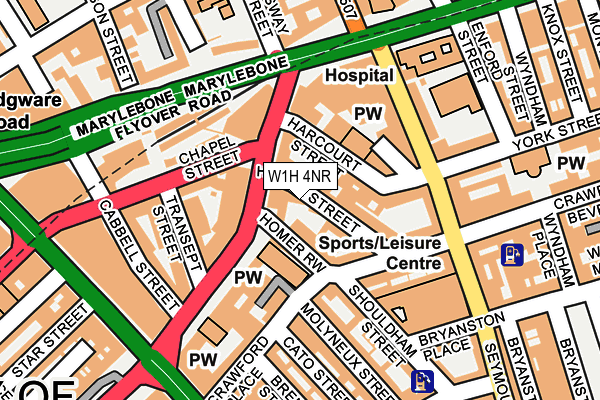 W1H 4NR map - OS OpenMap – Local (Ordnance Survey)