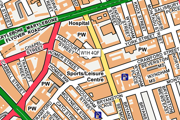 W1H 4QF map - OS OpenMap – Local (Ordnance Survey)