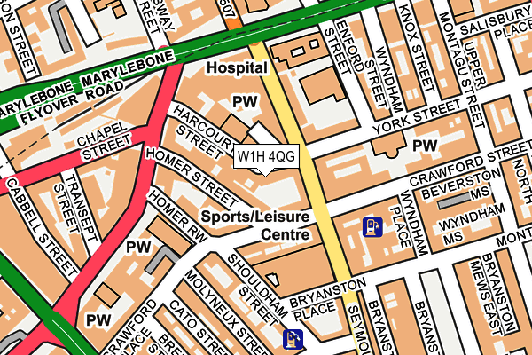 W1H 4QG map - OS OpenMap – Local (Ordnance Survey)