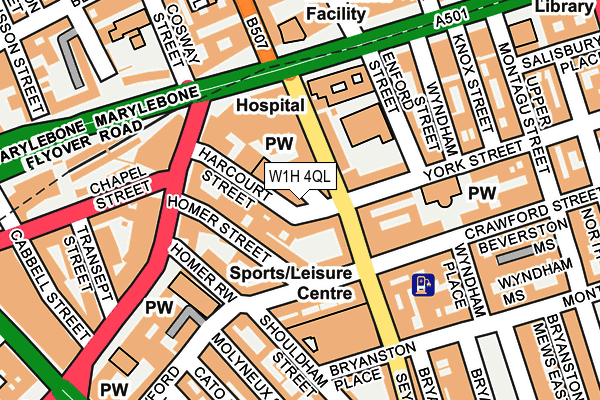 W1H 4QL map - OS OpenMap – Local (Ordnance Survey)