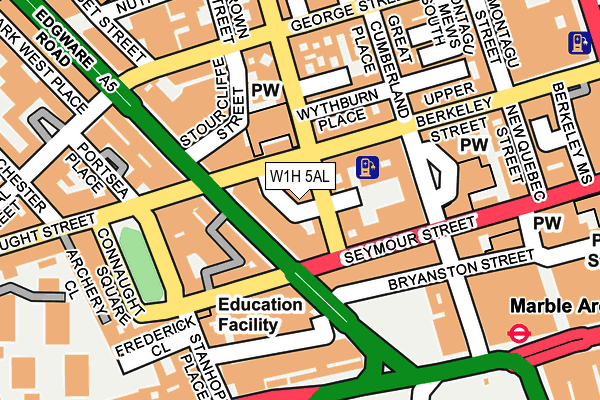 W1H 5AL map - OS OpenMap – Local (Ordnance Survey)