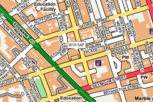 W1H 5AP map - OS OpenMap – Local (Ordnance Survey)