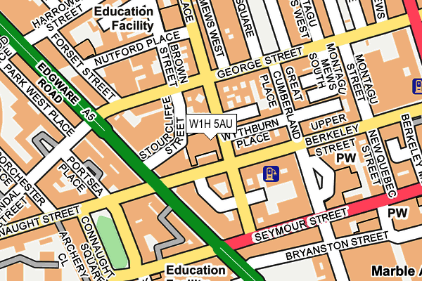 W1H 5AU map - OS OpenMap – Local (Ordnance Survey)