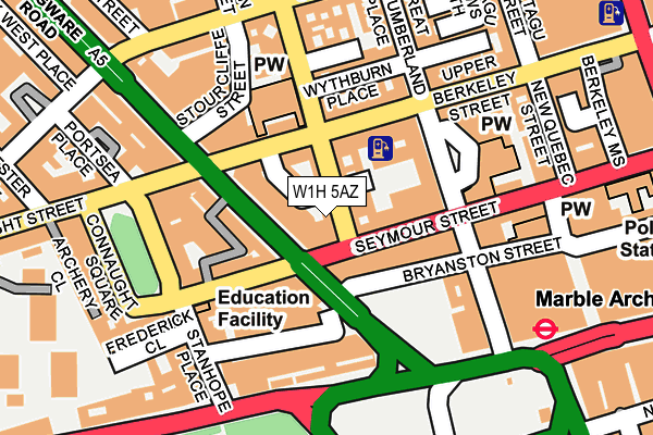 W1H 5AZ map - OS OpenMap – Local (Ordnance Survey)