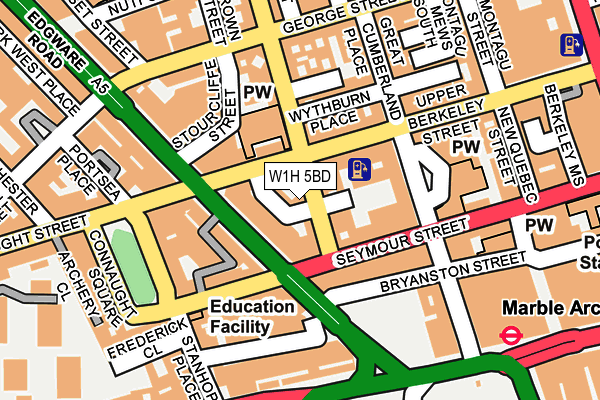 W1H 5BD map - OS OpenMap – Local (Ordnance Survey)