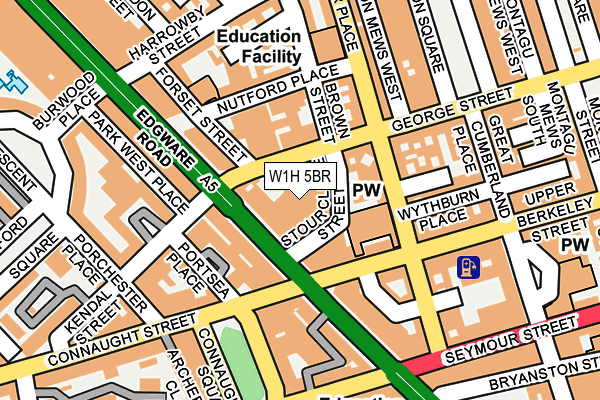 W1H 5BR map - OS OpenMap – Local (Ordnance Survey)