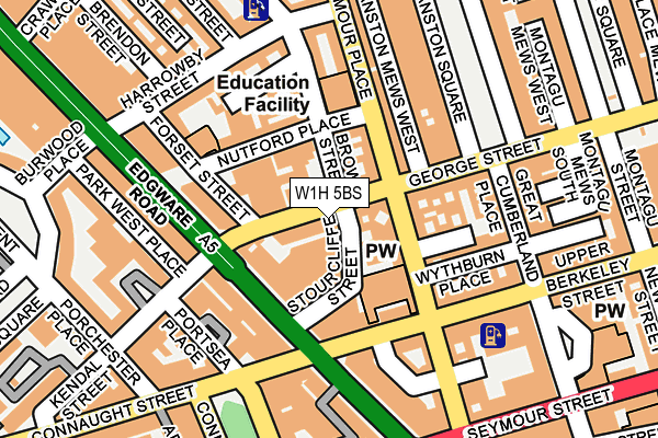 W1H 5BS map - OS OpenMap – Local (Ordnance Survey)