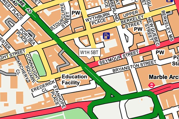 W1H 5BT map - OS OpenMap – Local (Ordnance Survey)