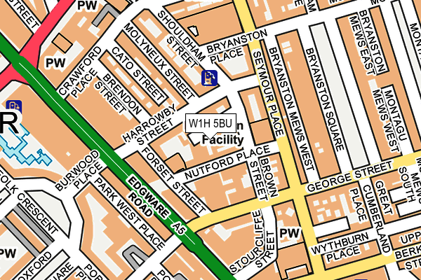 W1H 5BU map - OS OpenMap – Local (Ordnance Survey)