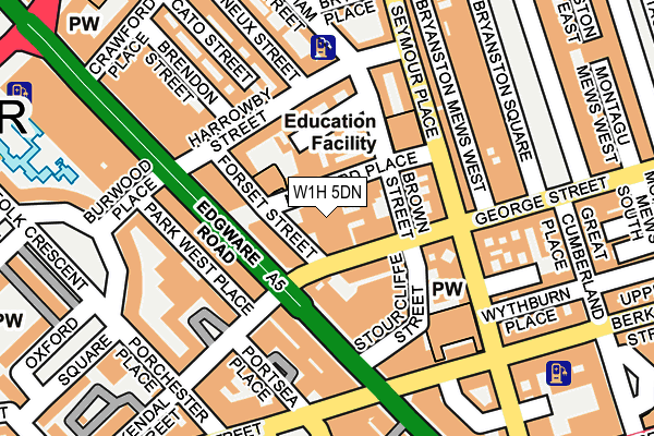 W1H 5DN map - OS OpenMap – Local (Ordnance Survey)