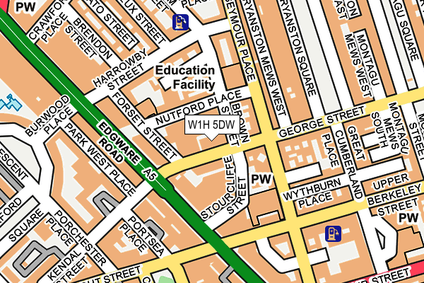 W1H 5DW map - OS OpenMap – Local (Ordnance Survey)