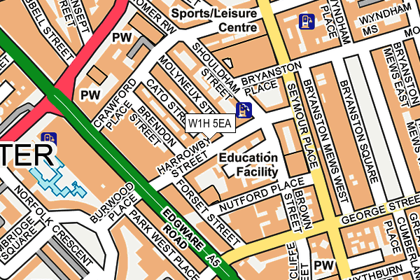 W1H 5EA map - OS OpenMap – Local (Ordnance Survey)