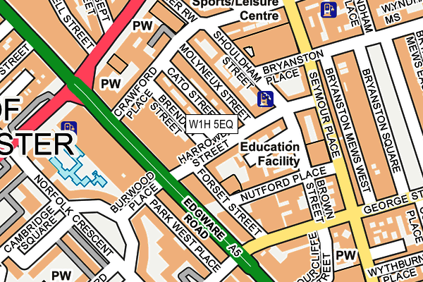 W1H 5EQ map - OS OpenMap – Local (Ordnance Survey)