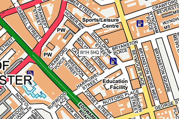 W1H 5HQ map - OS OpenMap – Local (Ordnance Survey)