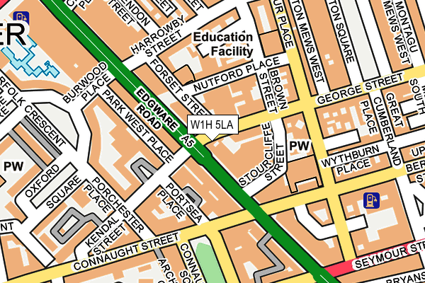 W1H 5LA map - OS OpenMap – Local (Ordnance Survey)