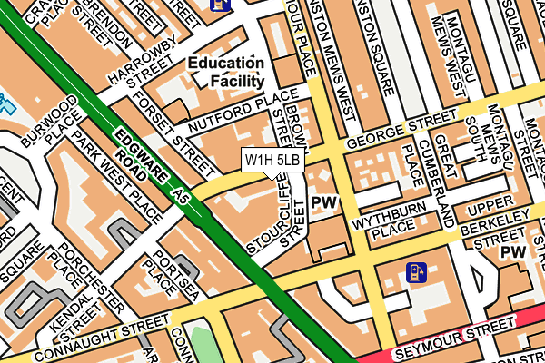 W1H 5LB map - OS OpenMap – Local (Ordnance Survey)