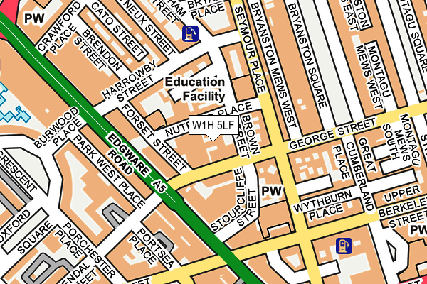 W1H 5LF map - OS OpenMap – Local (Ordnance Survey)