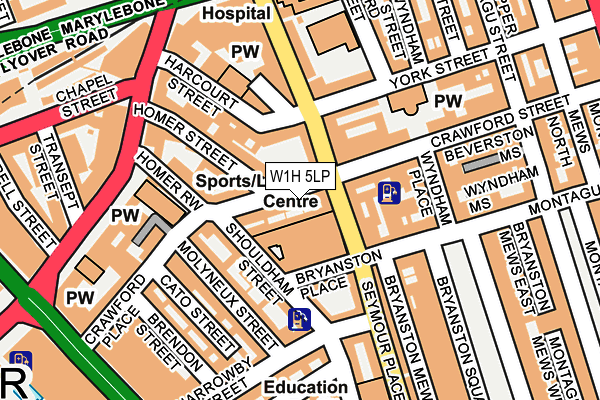 W1H 5LP map - OS OpenMap – Local (Ordnance Survey)