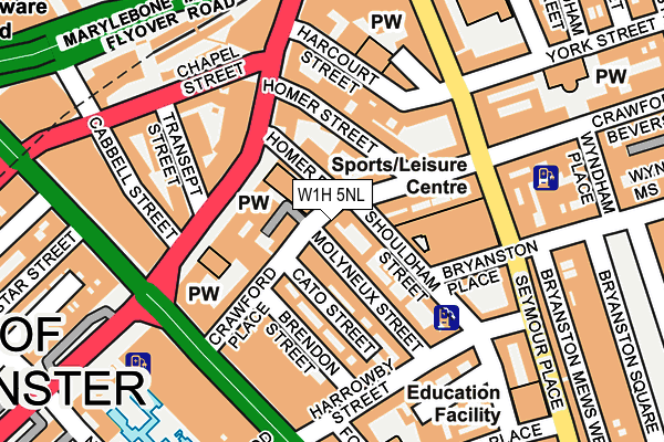 W1H 5NL map - OS OpenMap – Local (Ordnance Survey)