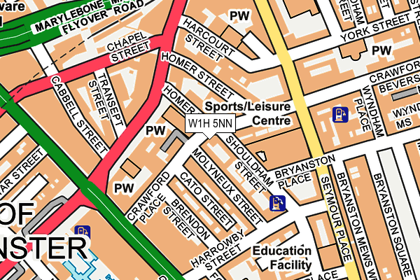 W1H 5NN map - OS OpenMap – Local (Ordnance Survey)