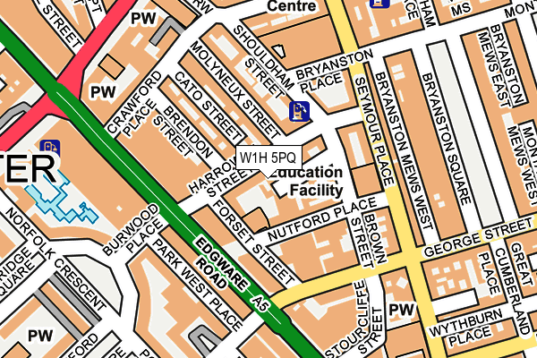 W1H 5PQ map - OS OpenMap – Local (Ordnance Survey)