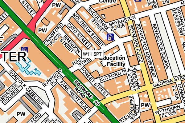 W1H 5PT map - OS OpenMap – Local (Ordnance Survey)