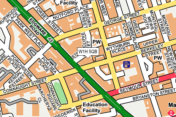 W1H 5QB map - OS OpenMap – Local (Ordnance Survey)