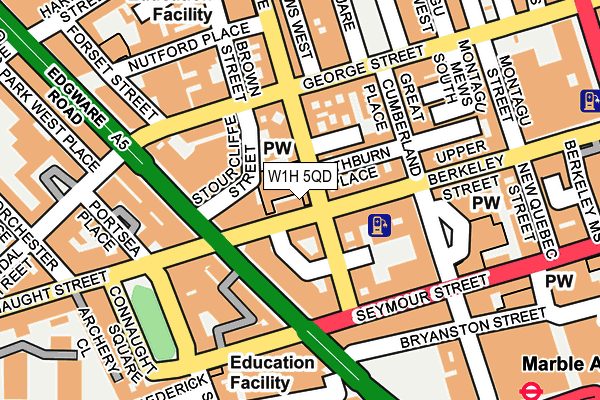 W1H 5QD map - OS OpenMap – Local (Ordnance Survey)