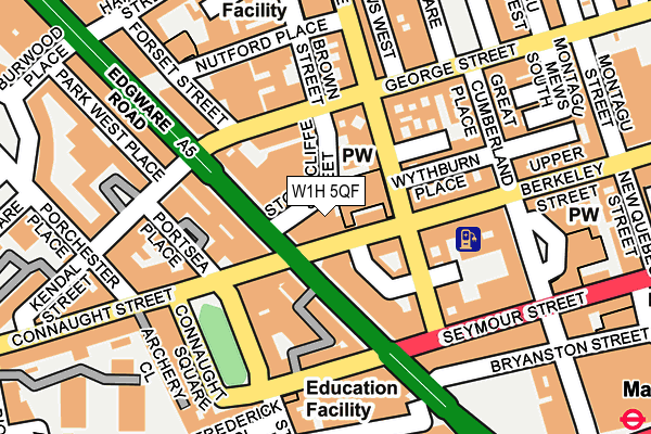 W1H 5QF map - OS OpenMap – Local (Ordnance Survey)