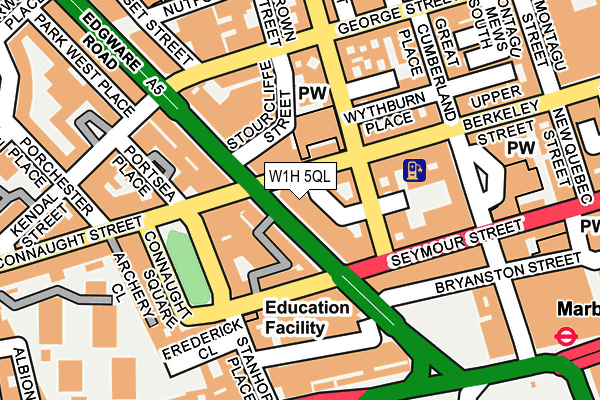 W1H 5QL map - OS OpenMap – Local (Ordnance Survey)