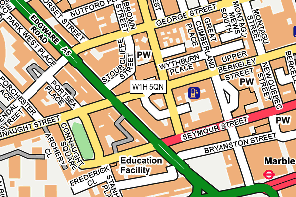 W1H 5QN map - OS OpenMap – Local (Ordnance Survey)