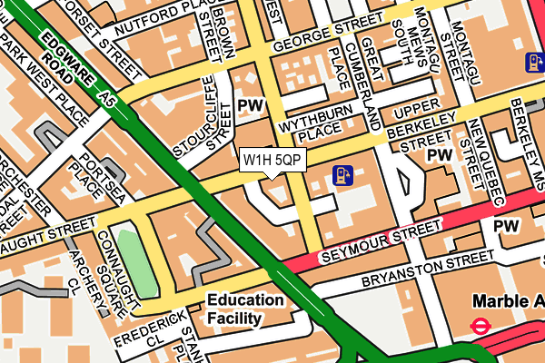 W1H 5QP map - OS OpenMap – Local (Ordnance Survey)