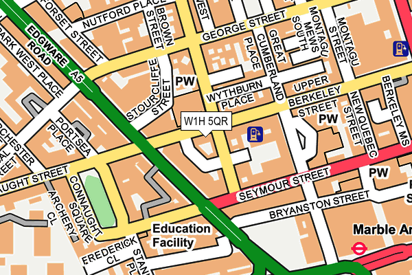 W1H 5QR map - OS OpenMap – Local (Ordnance Survey)