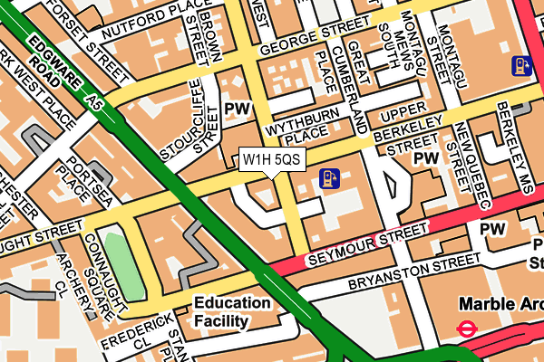 W1H 5QS map - OS OpenMap – Local (Ordnance Survey)