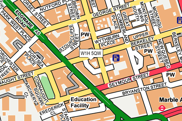 W1H 5QW map - OS OpenMap – Local (Ordnance Survey)