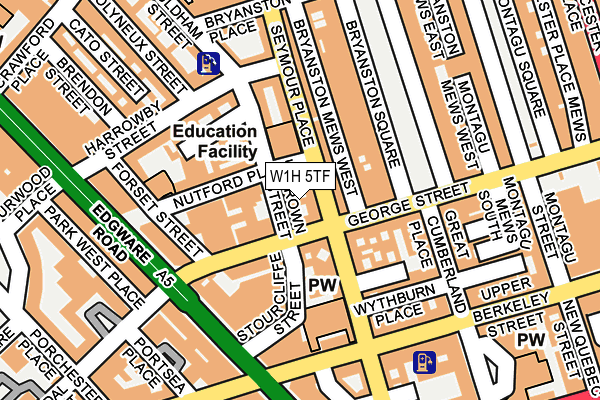 W1H 5TF map - OS OpenMap – Local (Ordnance Survey)