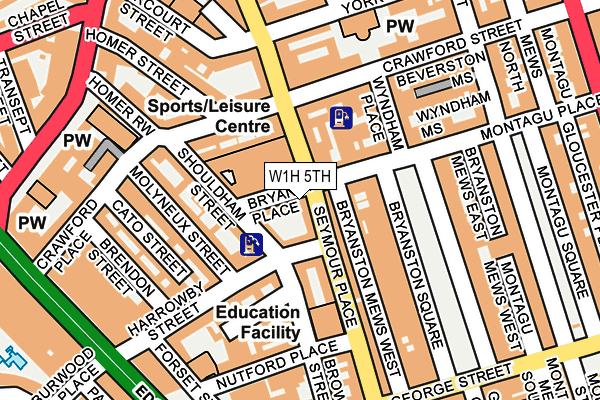 W1H 5TH map - OS OpenMap – Local (Ordnance Survey)