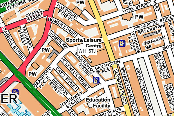 W1H 5TJ map - OS OpenMap – Local (Ordnance Survey)