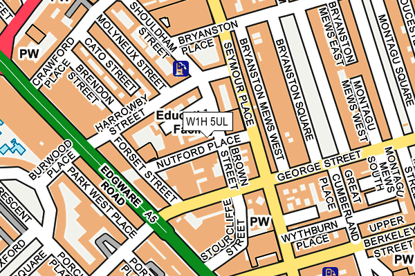 W1H 5UL map - OS OpenMap – Local (Ordnance Survey)