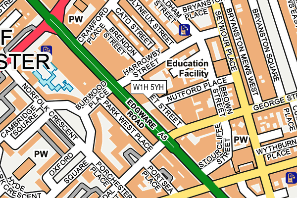 W1H 5YH map - OS OpenMap – Local (Ordnance Survey)