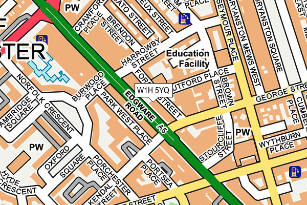 W1H 5YQ map - OS OpenMap – Local (Ordnance Survey)