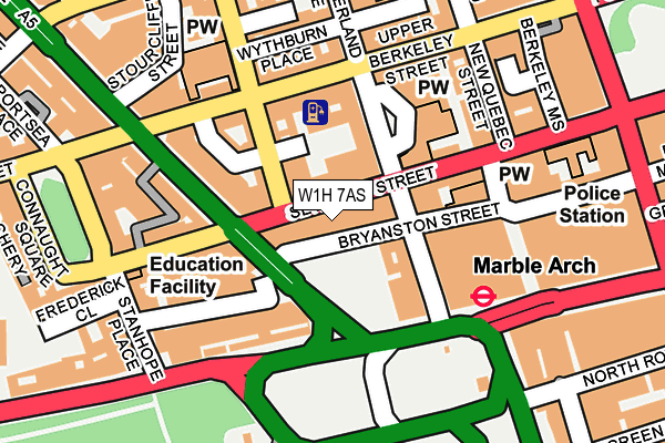 W1H 7AS map - OS OpenMap – Local (Ordnance Survey)