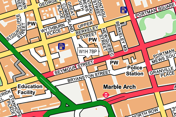 W1H 7BP map - OS OpenMap – Local (Ordnance Survey)