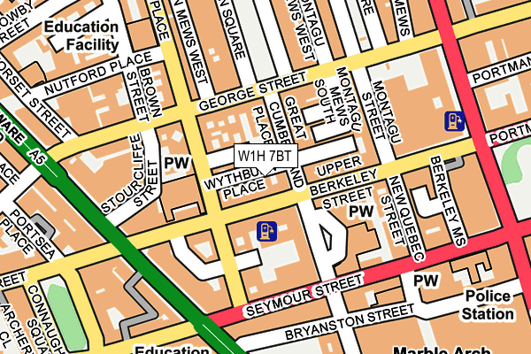 W1H 7BT map - OS OpenMap – Local (Ordnance Survey)