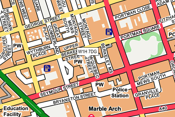 W1H 7DG map - OS OpenMap – Local (Ordnance Survey)